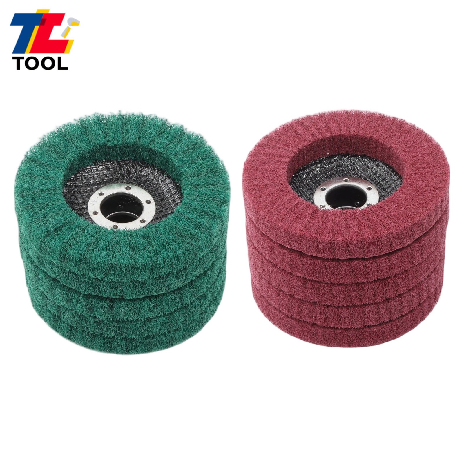 4-1/2" x 7/8" 180 & 320 Grit Scour Flap Discs for Angle Grinder Pack of 10
