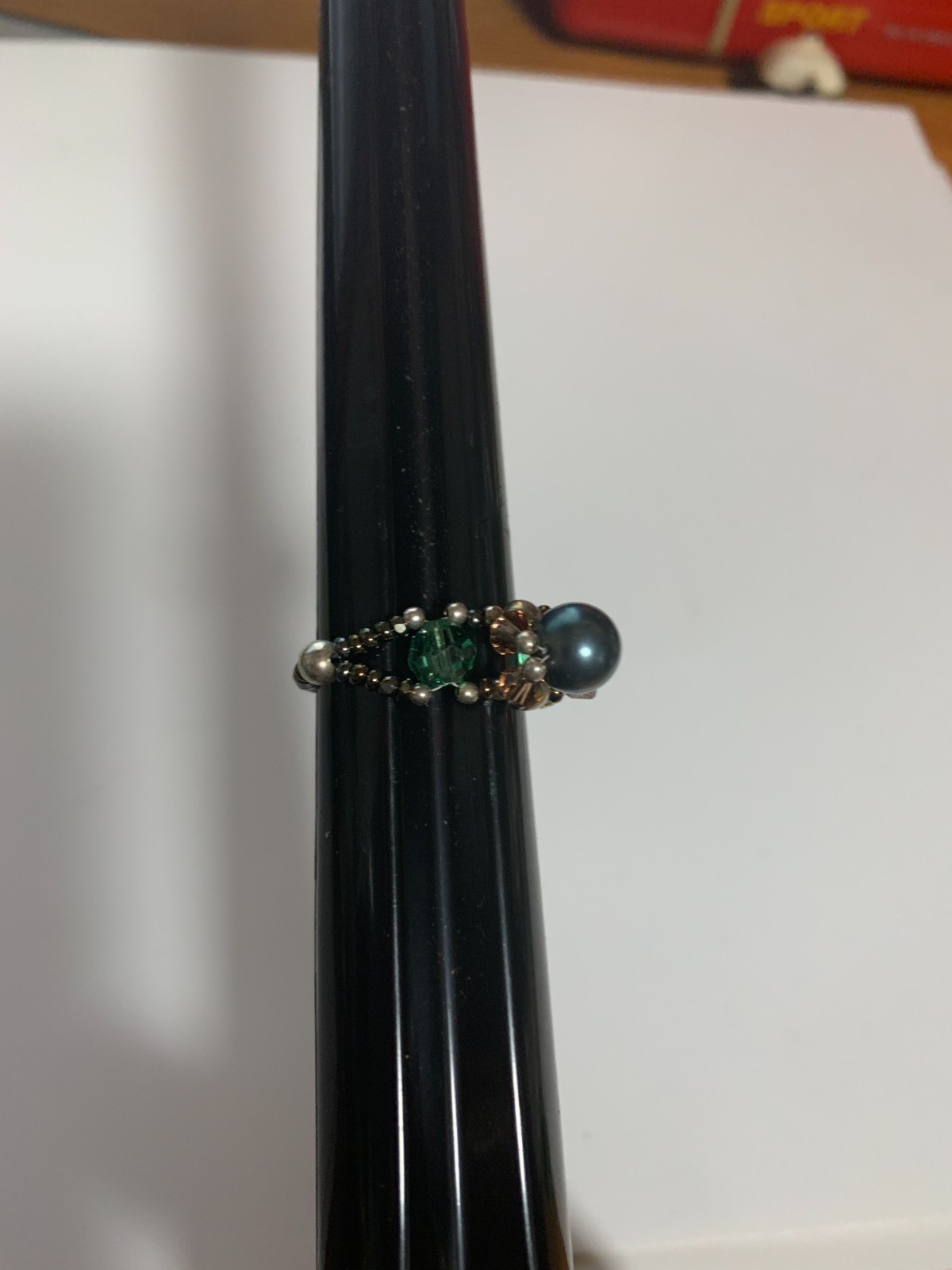 Hand-Made Beaded Ring Approx. Size 10