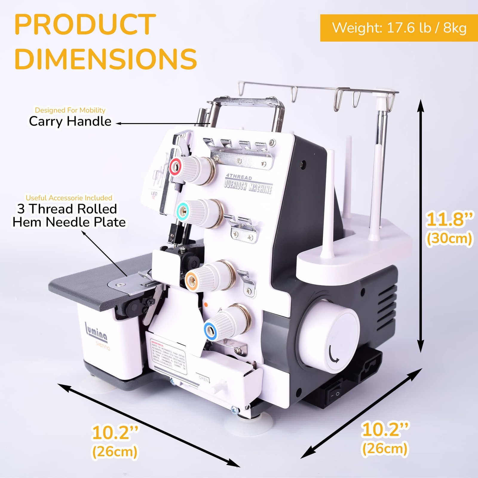 Sienna Serger Sewing Machine - Industrial Grade Sergers & Overlock Machines