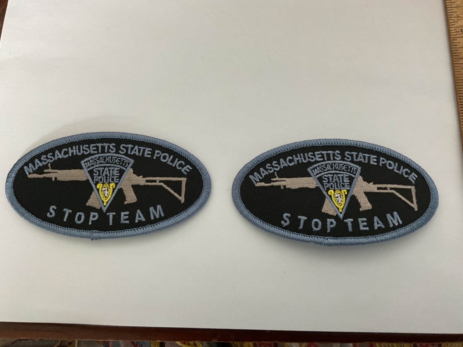 Massachusetts State Police Stop Team new  collect patch set full size