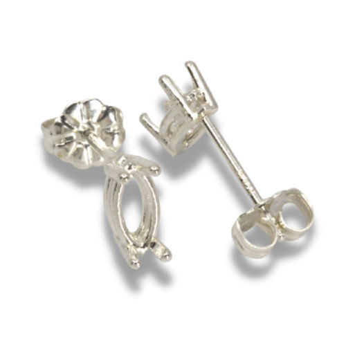 Marquise Pre-notched Earring Mountings