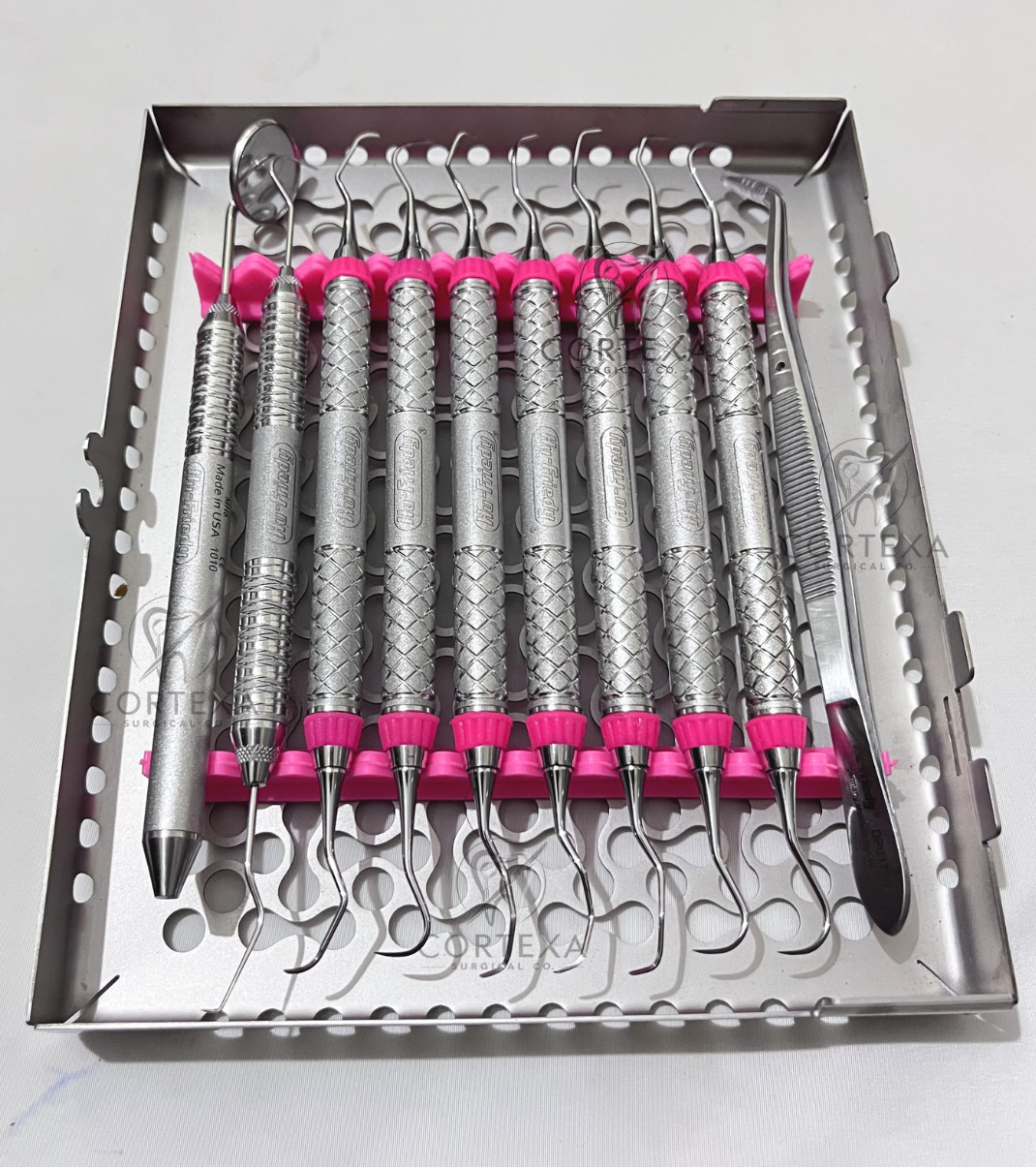 Hu Friedy Dental Hygiene Instruments  Set of 10 PCS W/ Sterlization Cassette