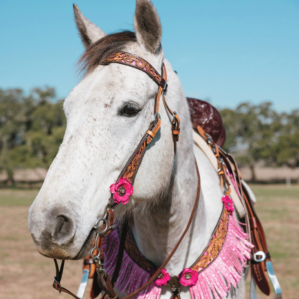 1061-21-S4 Circle Y Malibu Fringed Breast Collar NEW