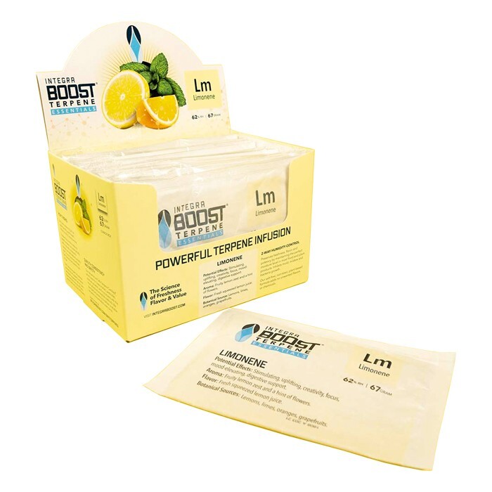 Integra Boost Terpene Essentials: Limonene 67g at 62% RH (12pcs/Box) BULK PRICES