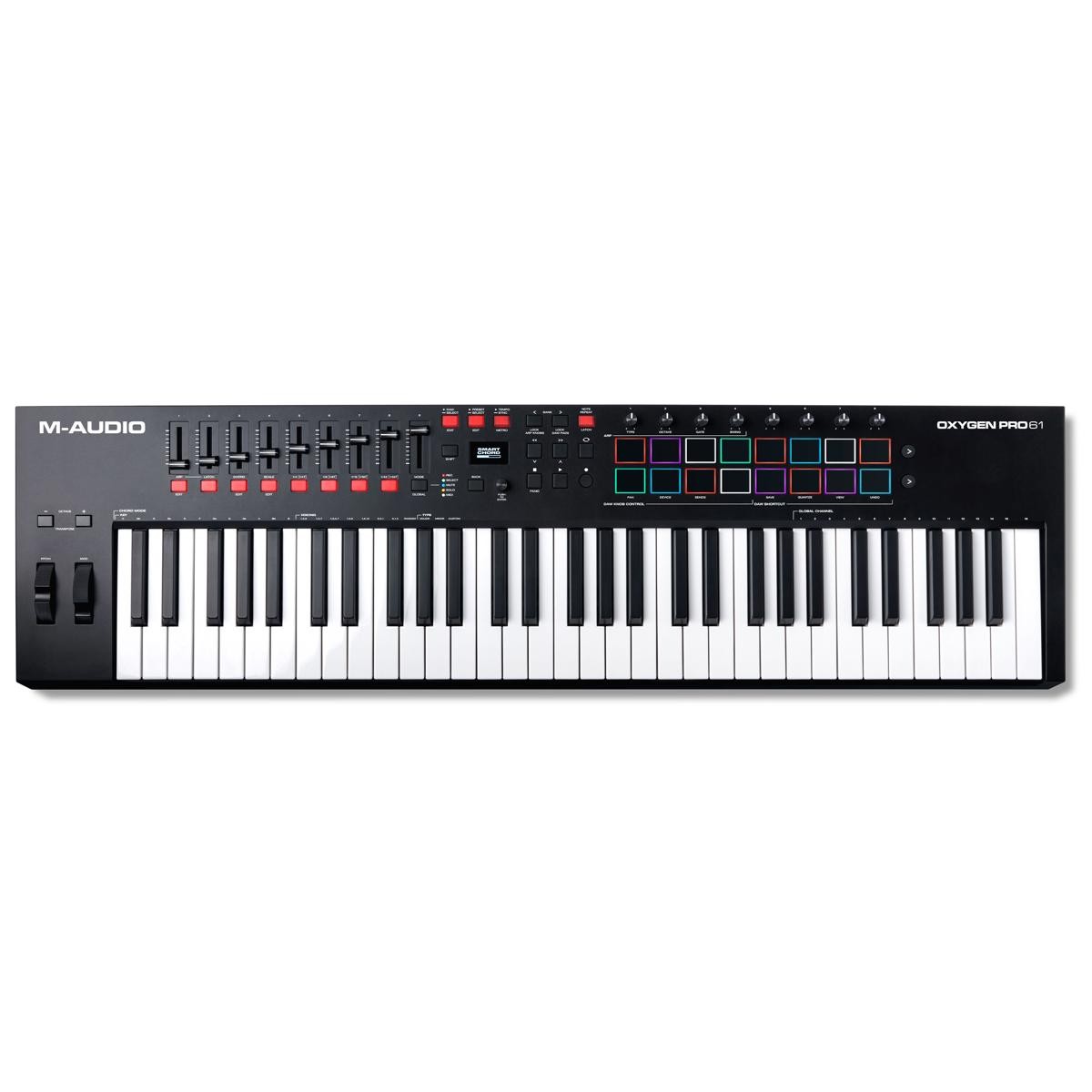 M-Audio Oxygen Pro 61 61-Key USB Powered MIDI Controller with Smart Controls and