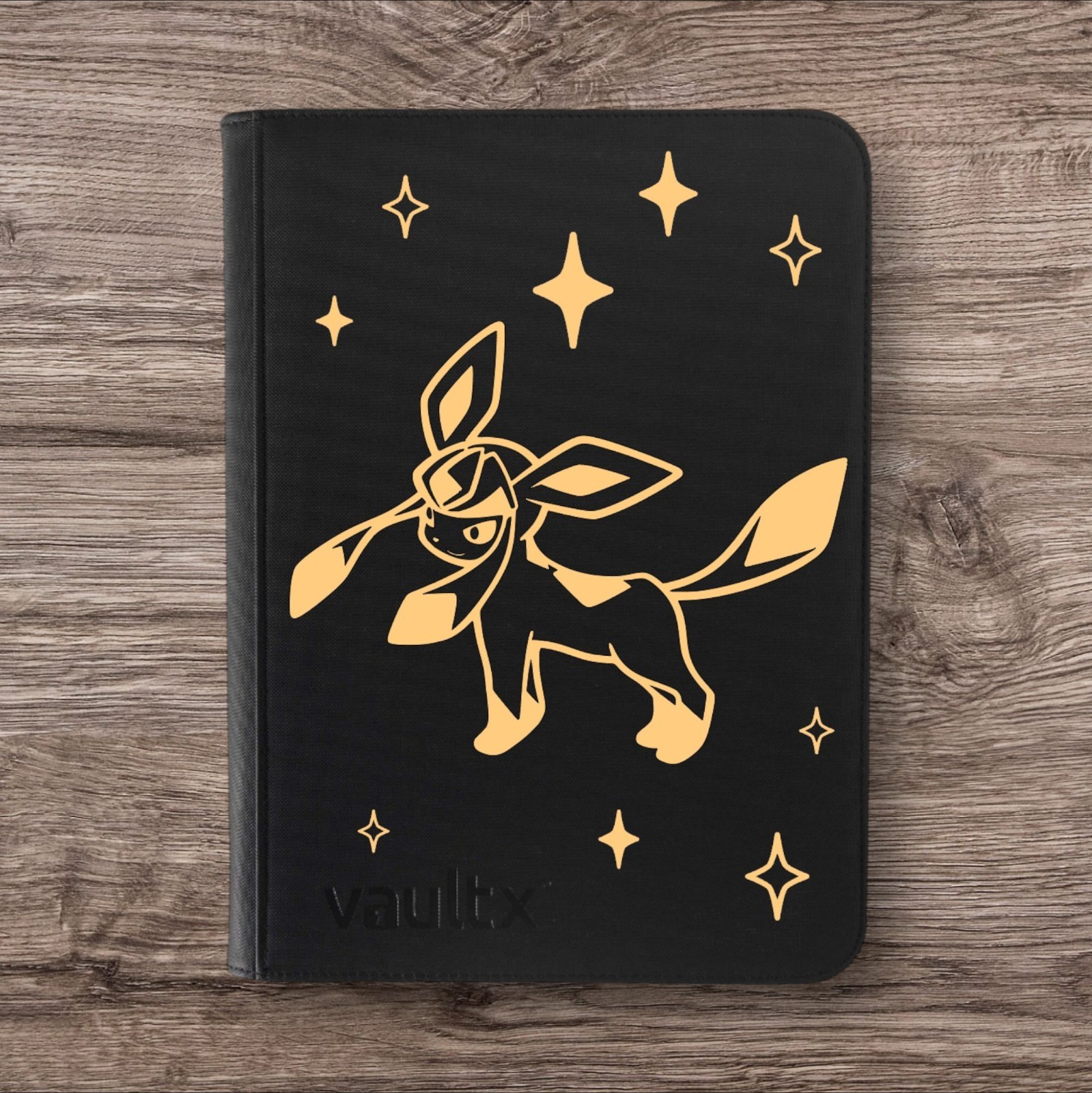 Vault X - 9 Pocket eXo-Tec Zip Binder - Black & Gold Edition Pokemon Glaceon