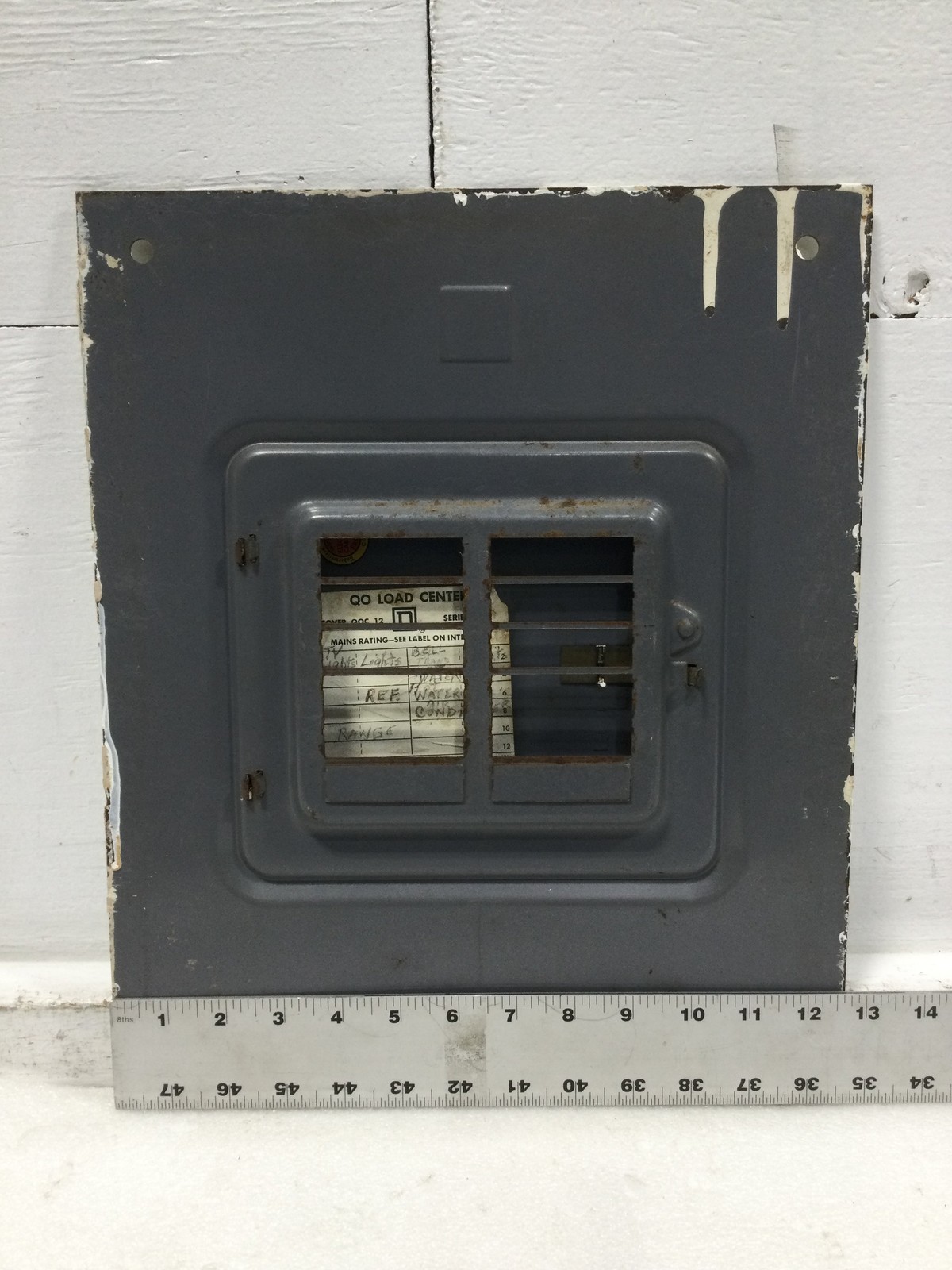Square D QOC12 12 Space Load Center Cover Only 15 1/2" X 12 3/4" - Cosmetic Flaw