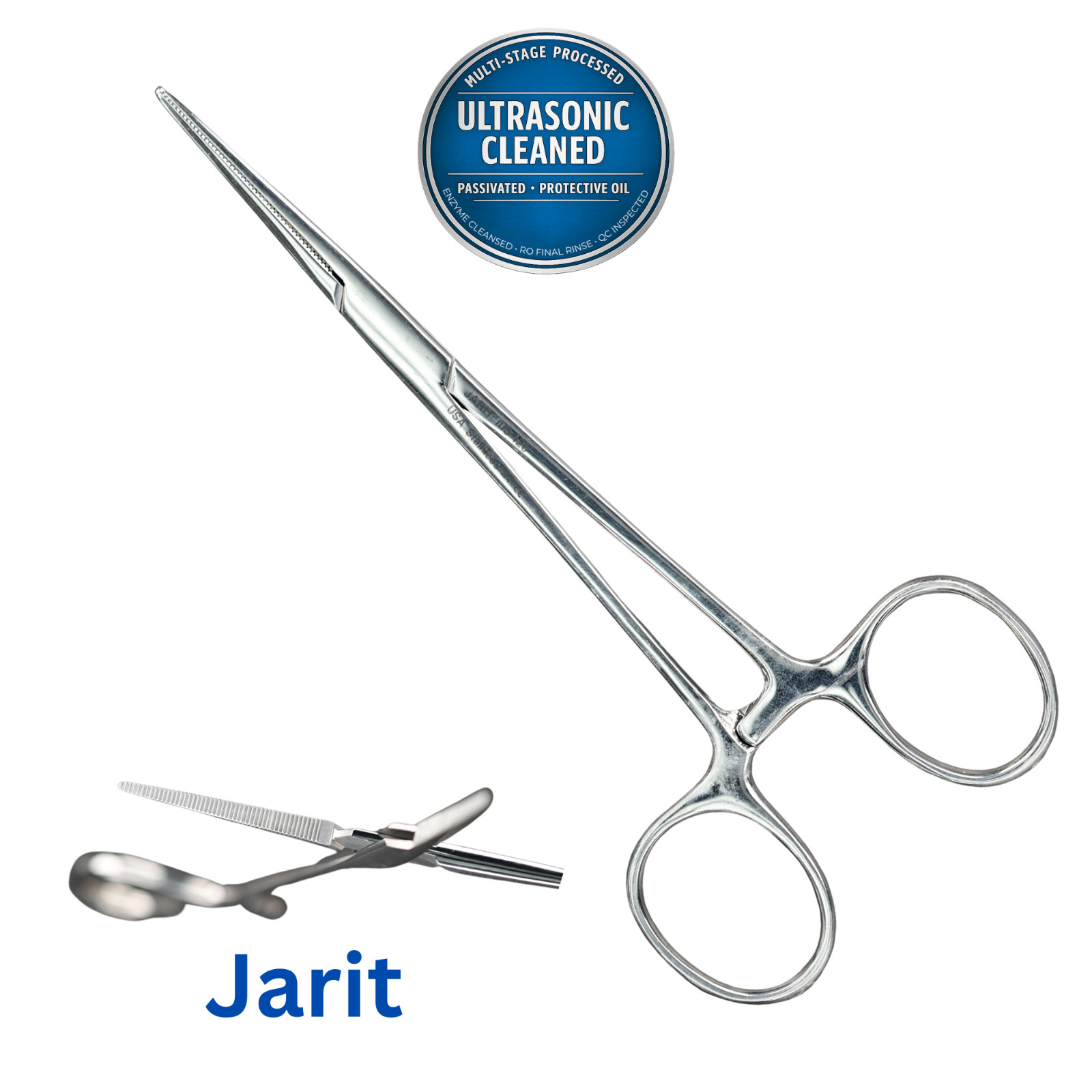 Jarit 105-120 Crile Forceps, Straight, Serrated, 146mm (5.75")