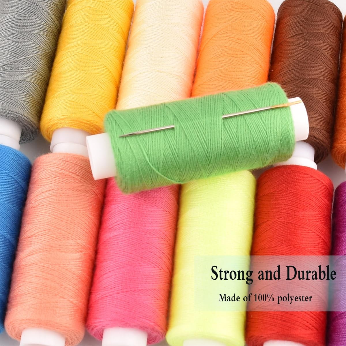 Sewing Thread Kit 30 Colors Polyester 250 Yard Each Spools Embroidery Machine