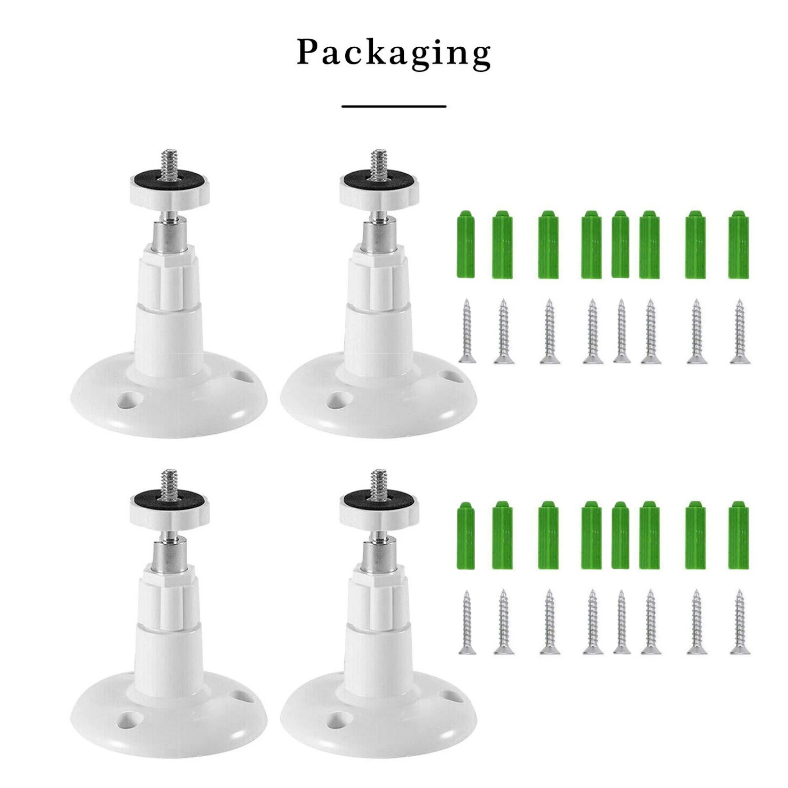 For Arlo Security Camera Wall Bracket 4 Set Adjustable Mount for Pro Series ABS