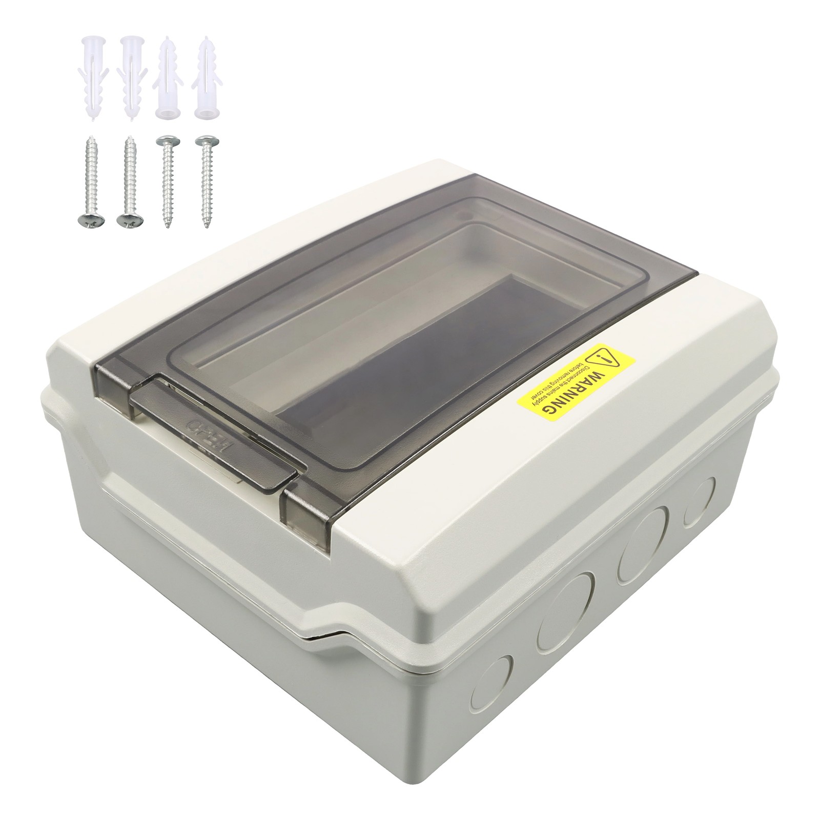 For Miniature Breaker MCB 9 Way Power Distribution Box W/Bus Bars & Din Rail