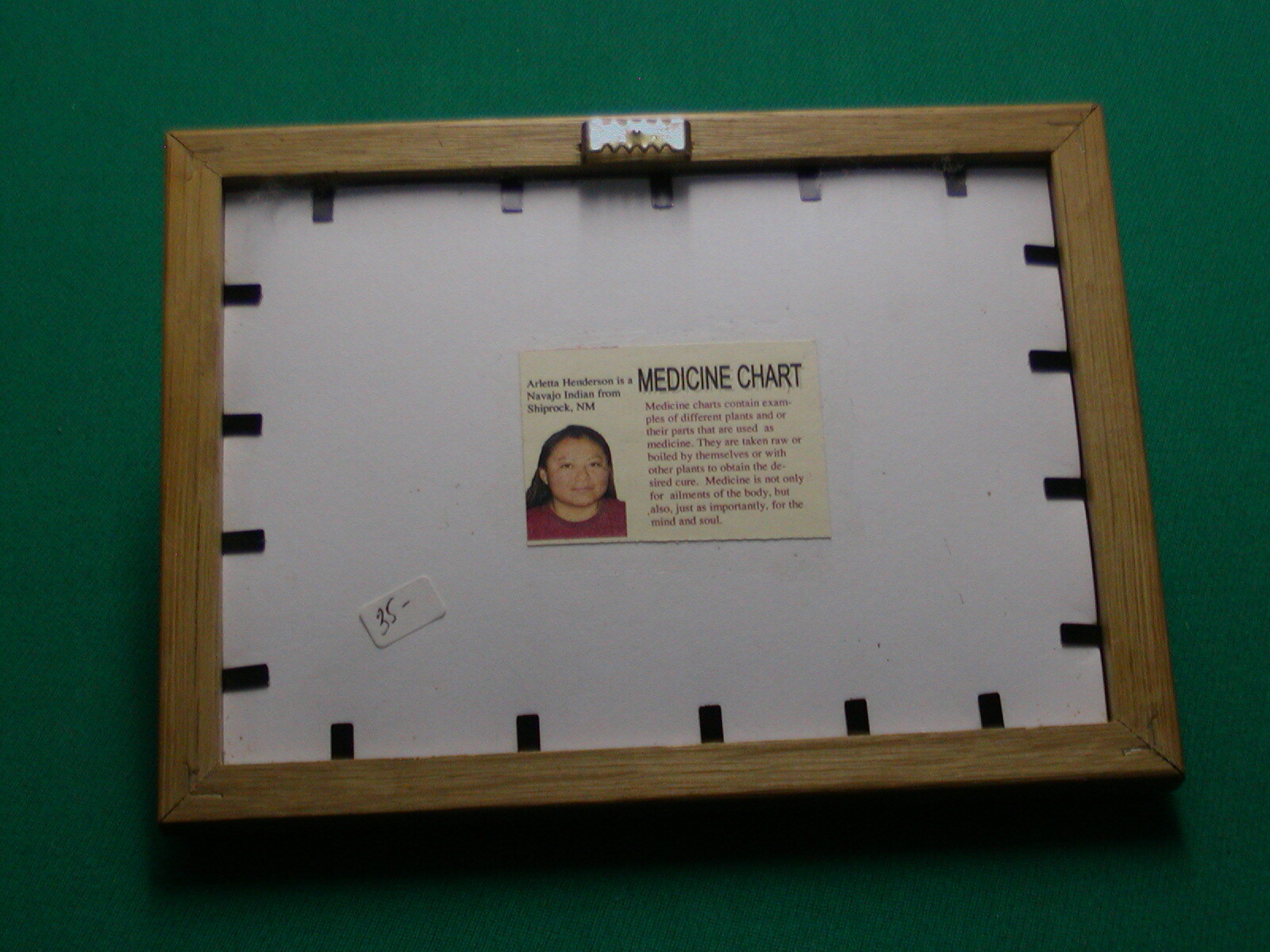 Arletta Henderson - 6x8 -Medicine Chart & Dye Chart