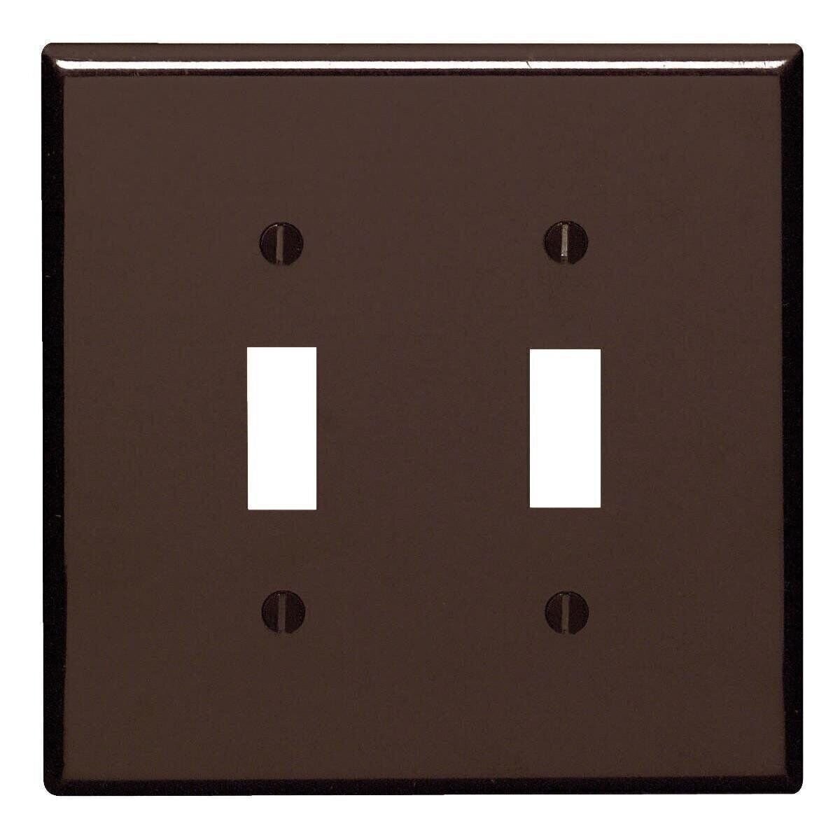Leviton Brn 2-Toggle Wall Plate