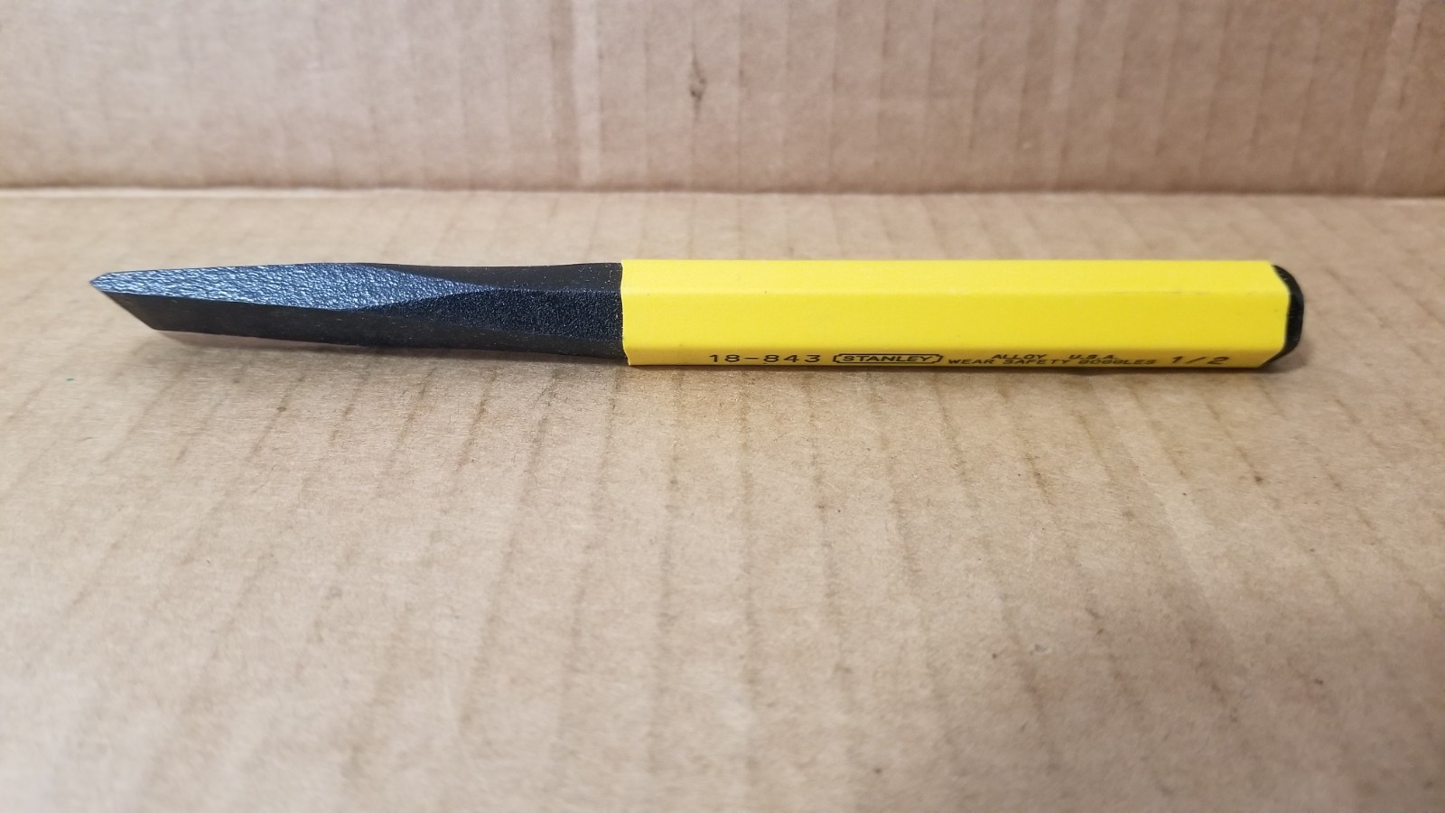 Vintage Stanley USA 18-843 1/2" Alloy Steel Cold Chisel VGC