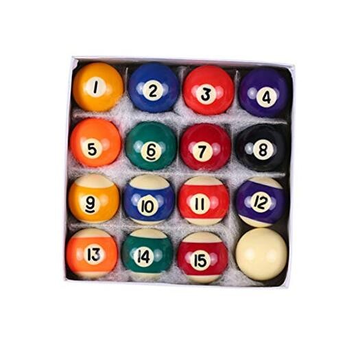 Mini Pool Ball Set,16pcs/Set 0.98Inch Resin Mini Billiard,Small Pool Cue Balls