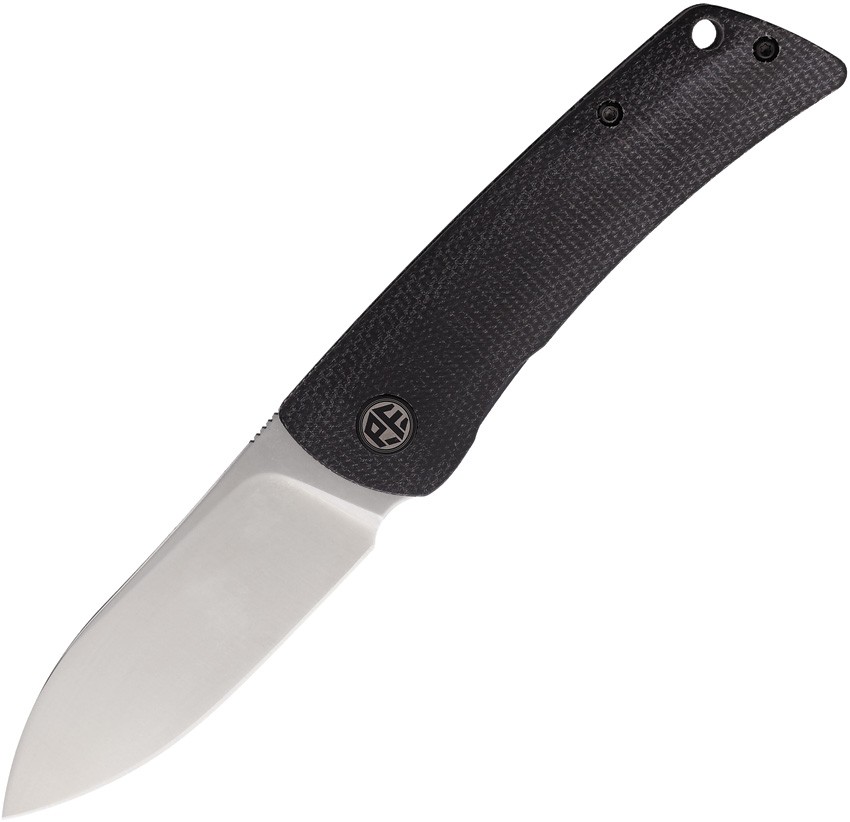 Petrified Fish Flavorist Black Micarta Folding K110 Spear Pt Pocket Knife 05SDMS