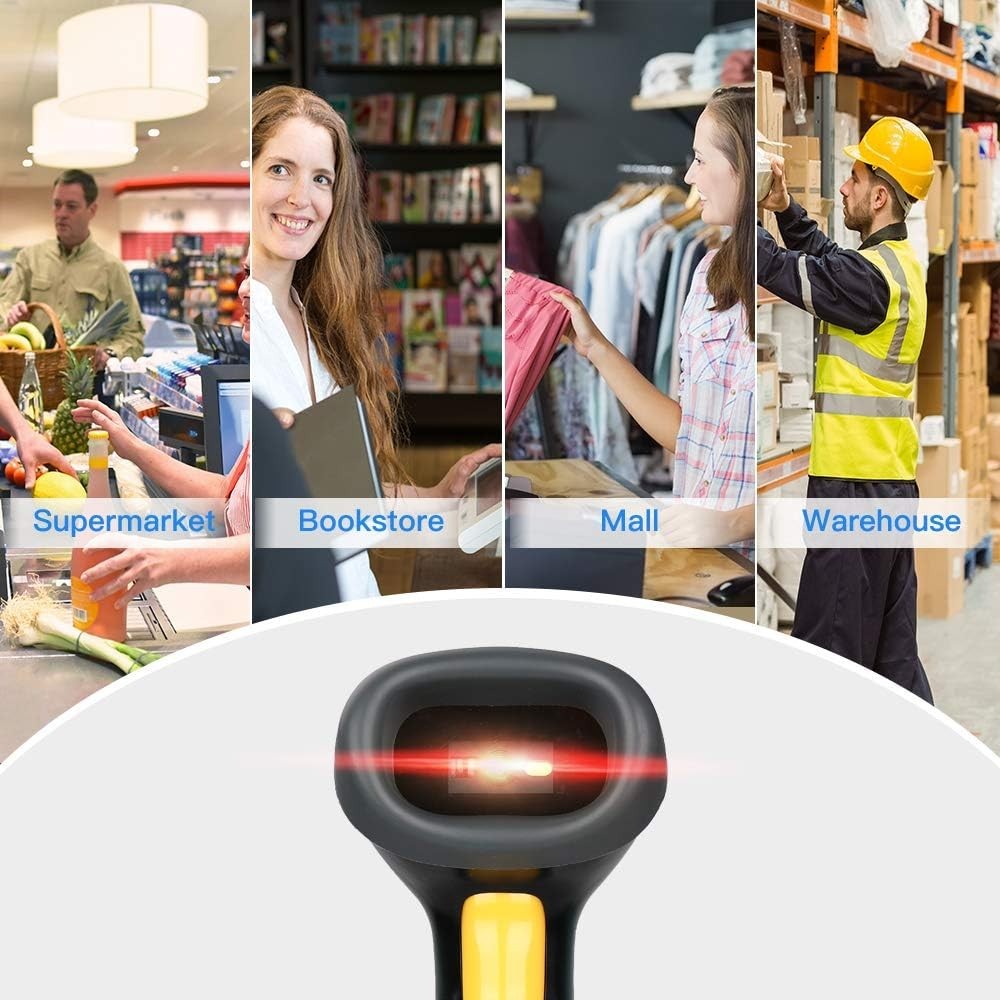 Handheld USB 2D Barcode Scanner, Wired Automatic QR Code Scanner Data Matrix ...