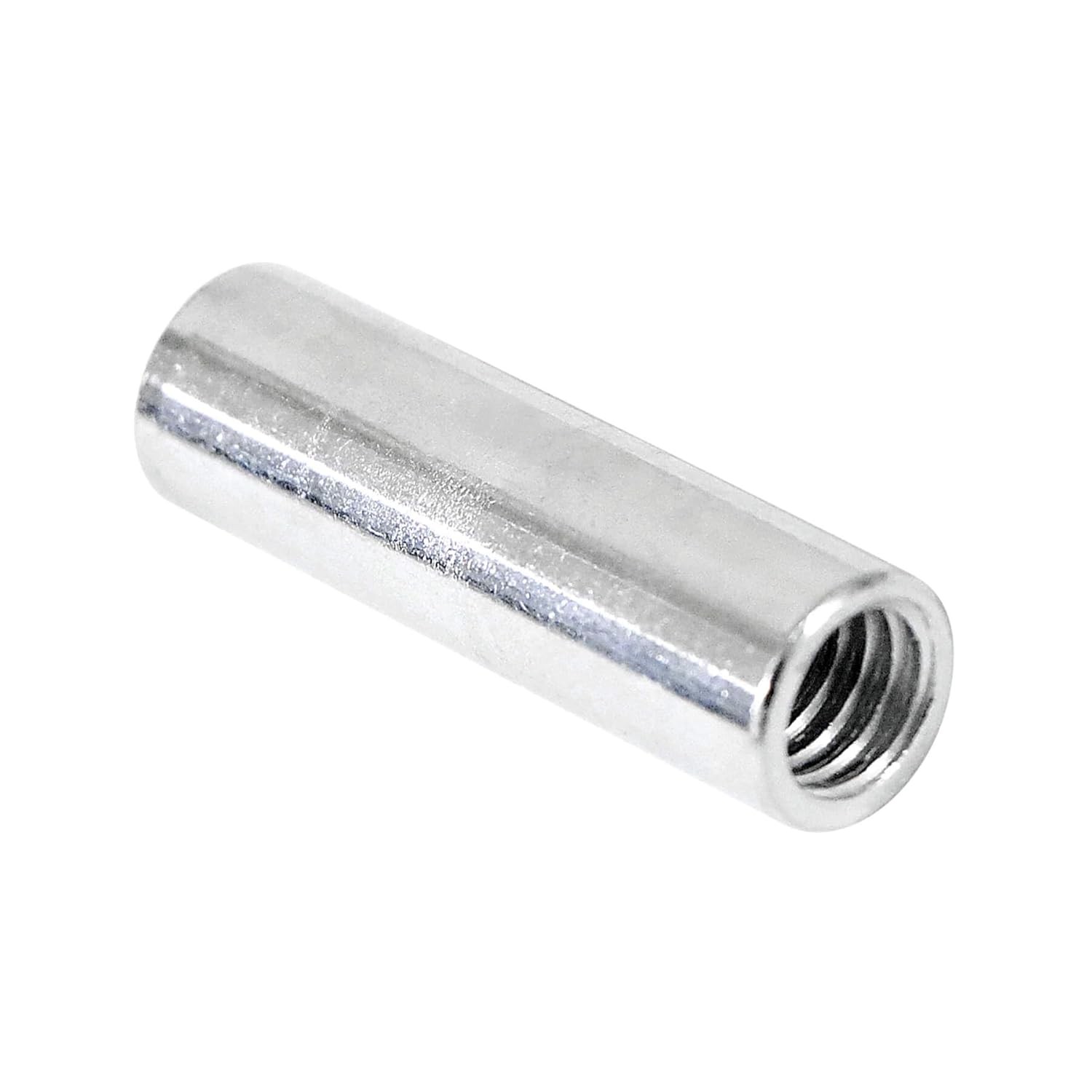 20 Packs 1/4"-20 Round Rod Coupling Nuts, UNC Threaded 1/4"-20, Silver