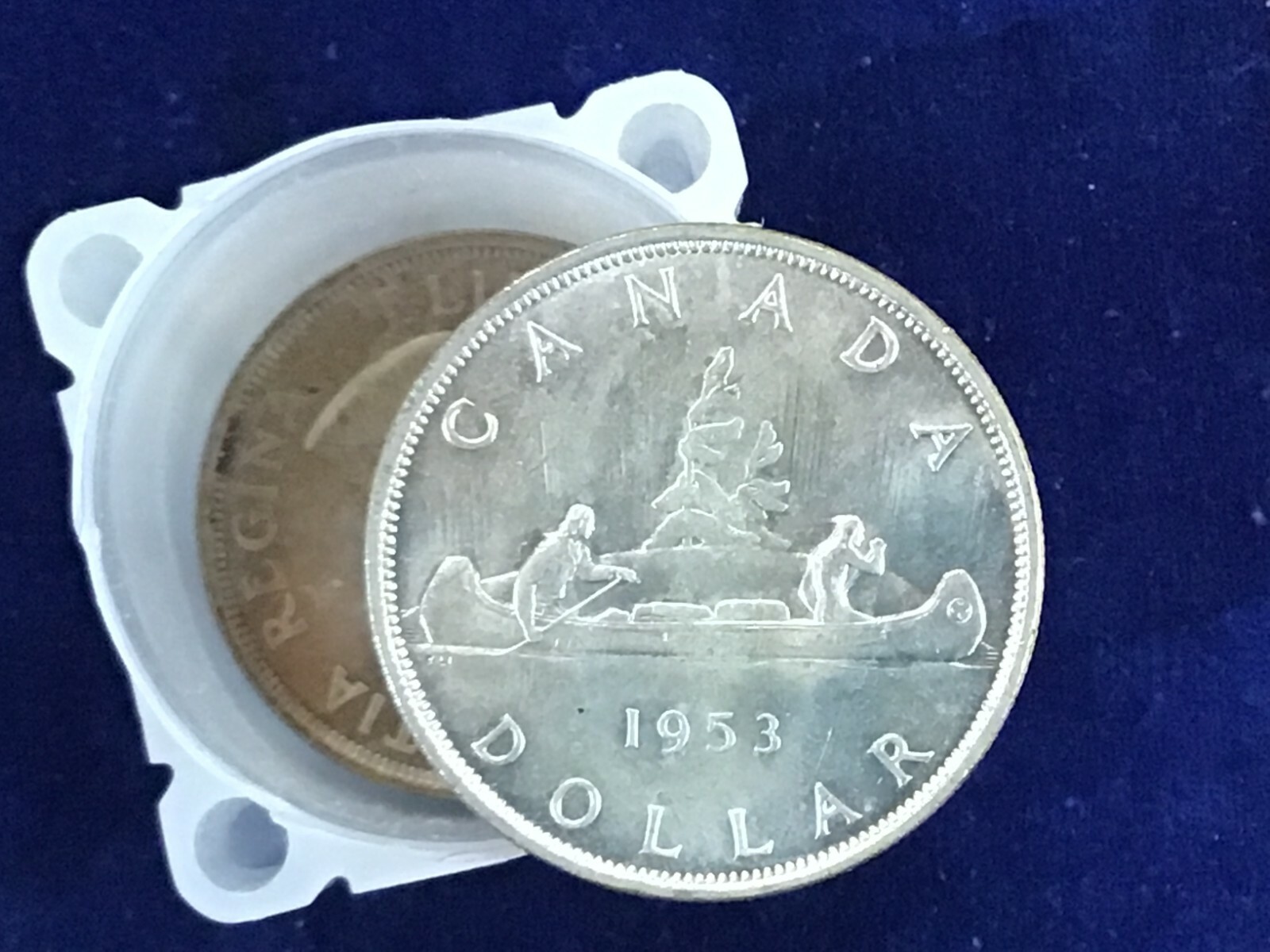 1953 Canada Silver Dollar with Shoulder Straps Brilliant Uncirculated   E9466