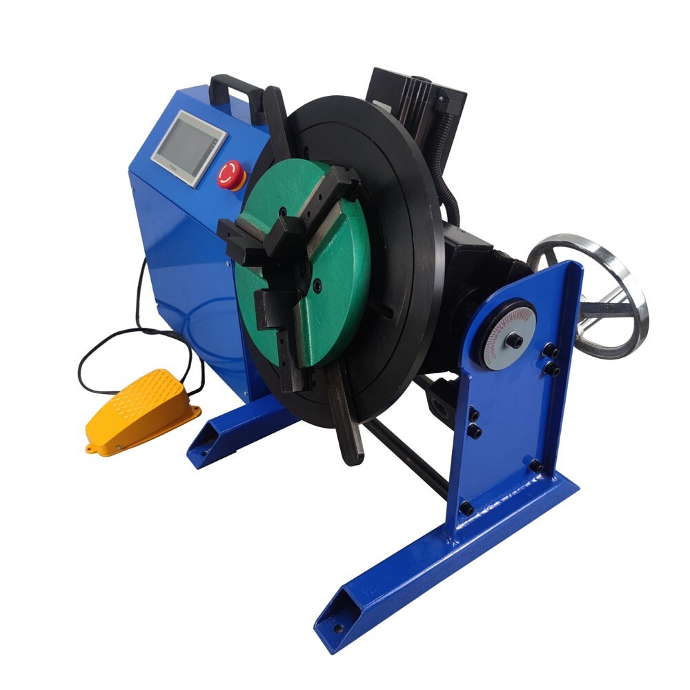 Large Welding Positioner Turntable with Chuck  Foot Switch 110V 50KG+200mm Chuck