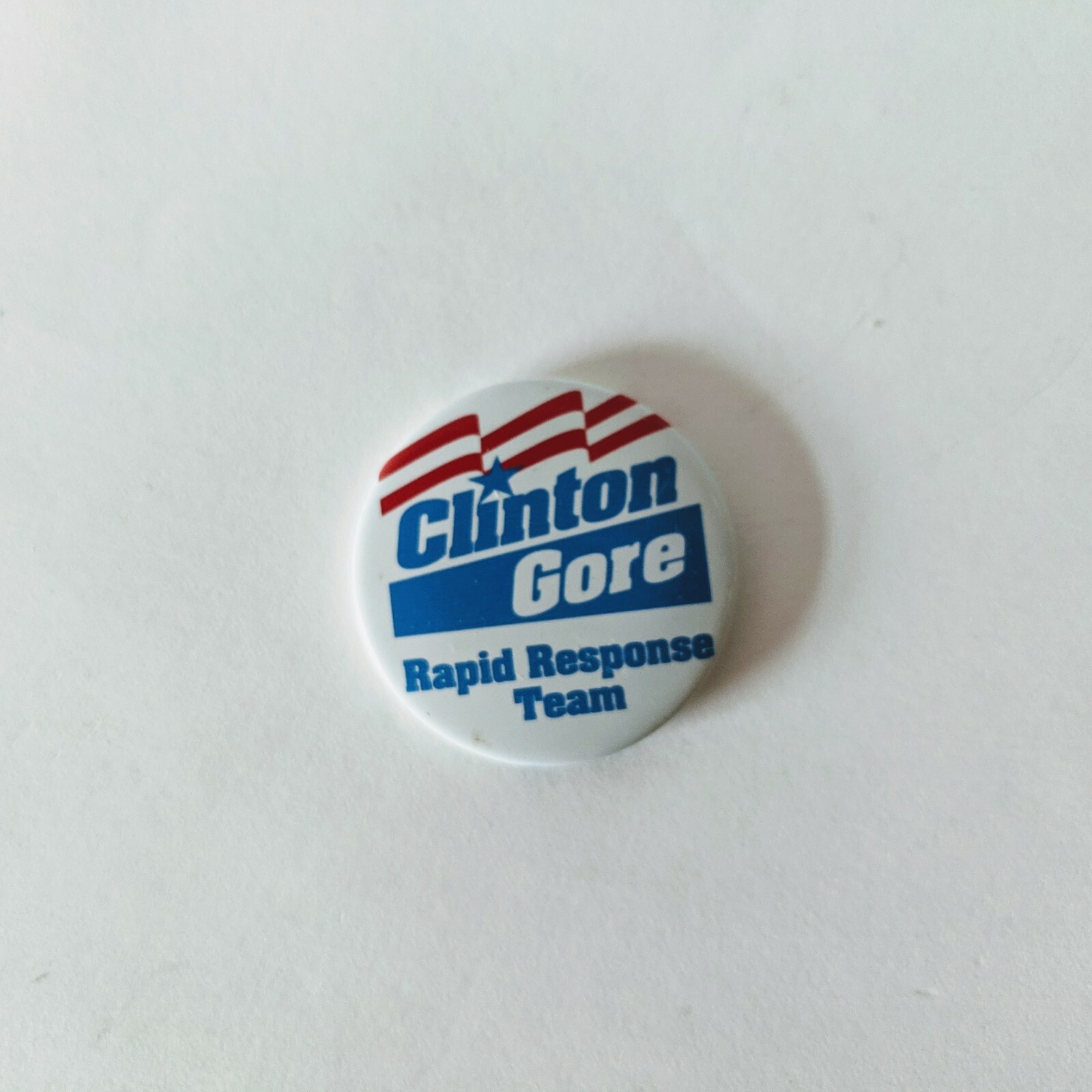 Vintage Election Pin Clinton & Gore 1992