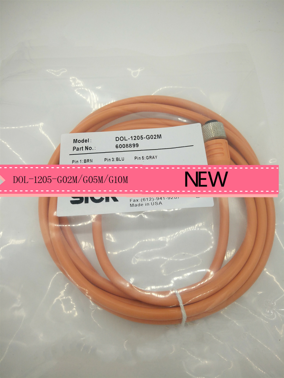 DOL-1205-G02M/G05M/G10M color standard sensor cable 2m 5m 10m
