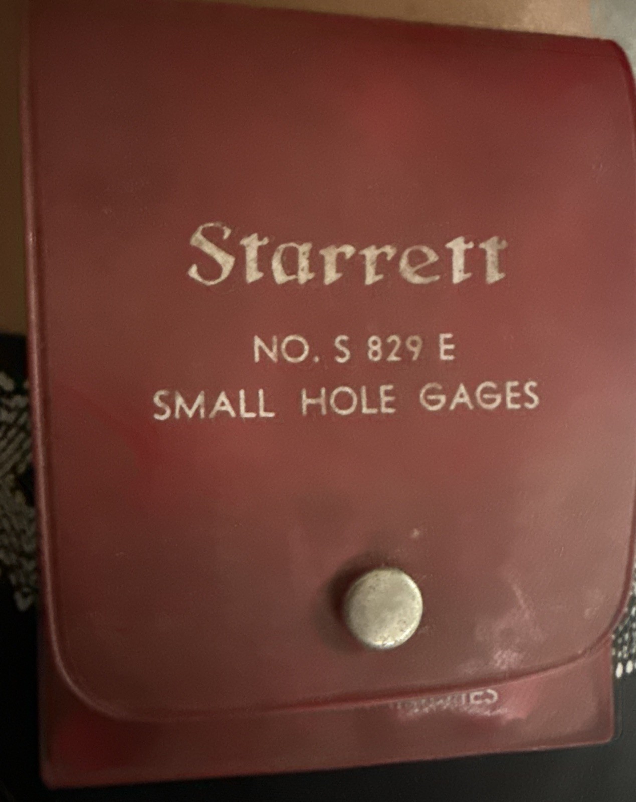 Vg Starrett No. S829E #829 Set of Four Small Hole Gages .125"-.500"