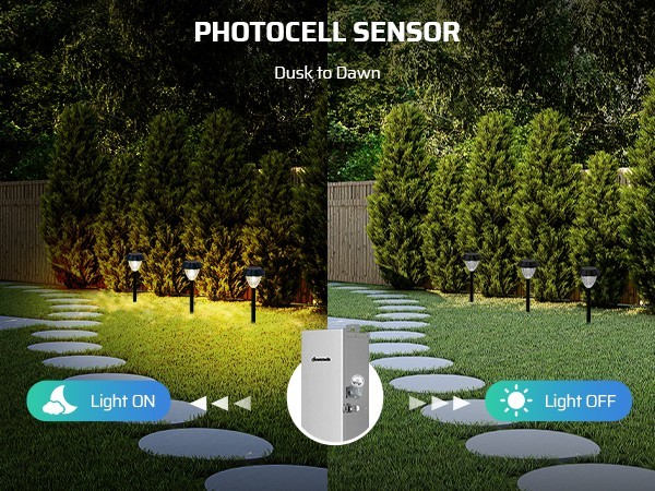 DEWENWILS Outdoor Light Sensor, Auto On/Off at Dusk/Dawn, Waterproof
