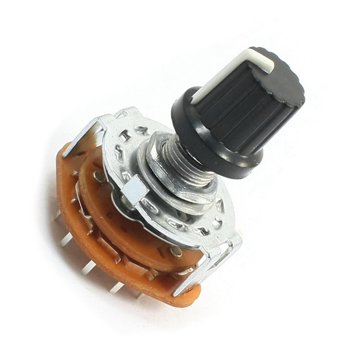 4-Position Rotary Switch Selector 3P4T 3-Pole 2-Deck 15-Pin Select Dial Knob DC