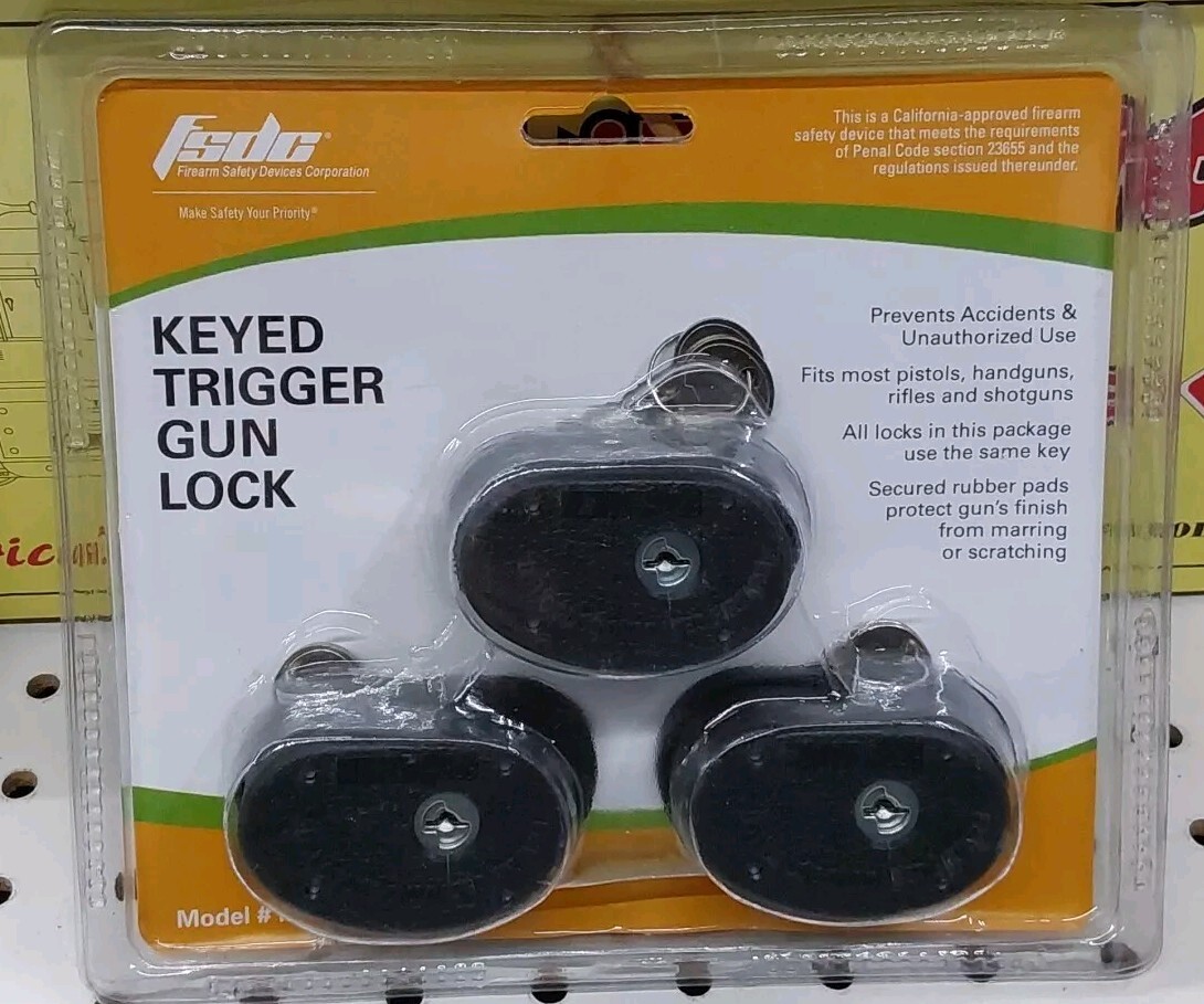 Firearm Safety Devices FSDC-TL3095RKA California DOJ-Approved Trigger Locks