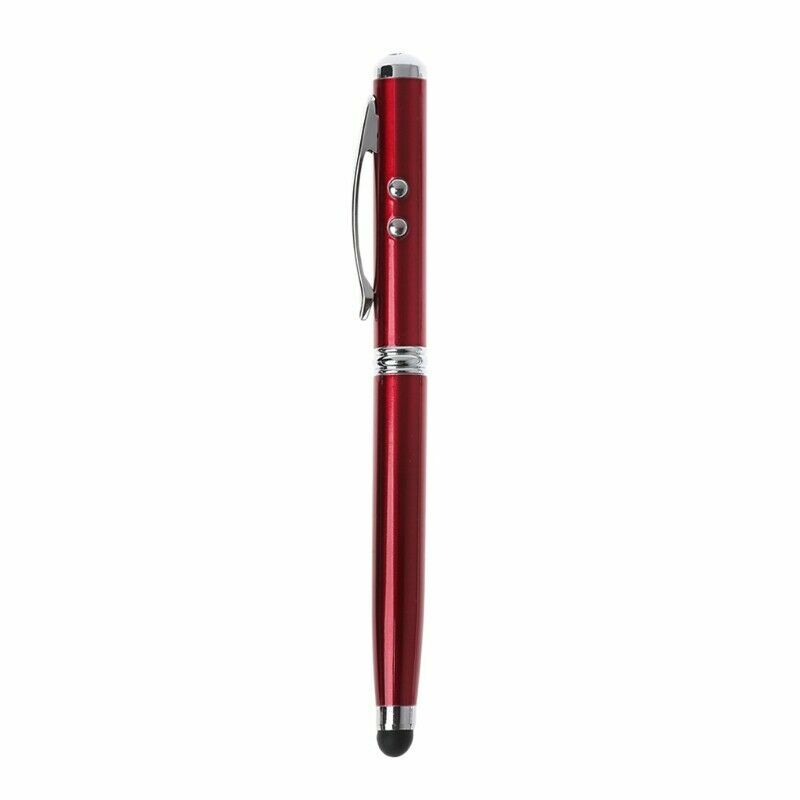 4in1 Multi-Functional Stylus Led Light Laser Pointer Ink Pen Point Touch Screen