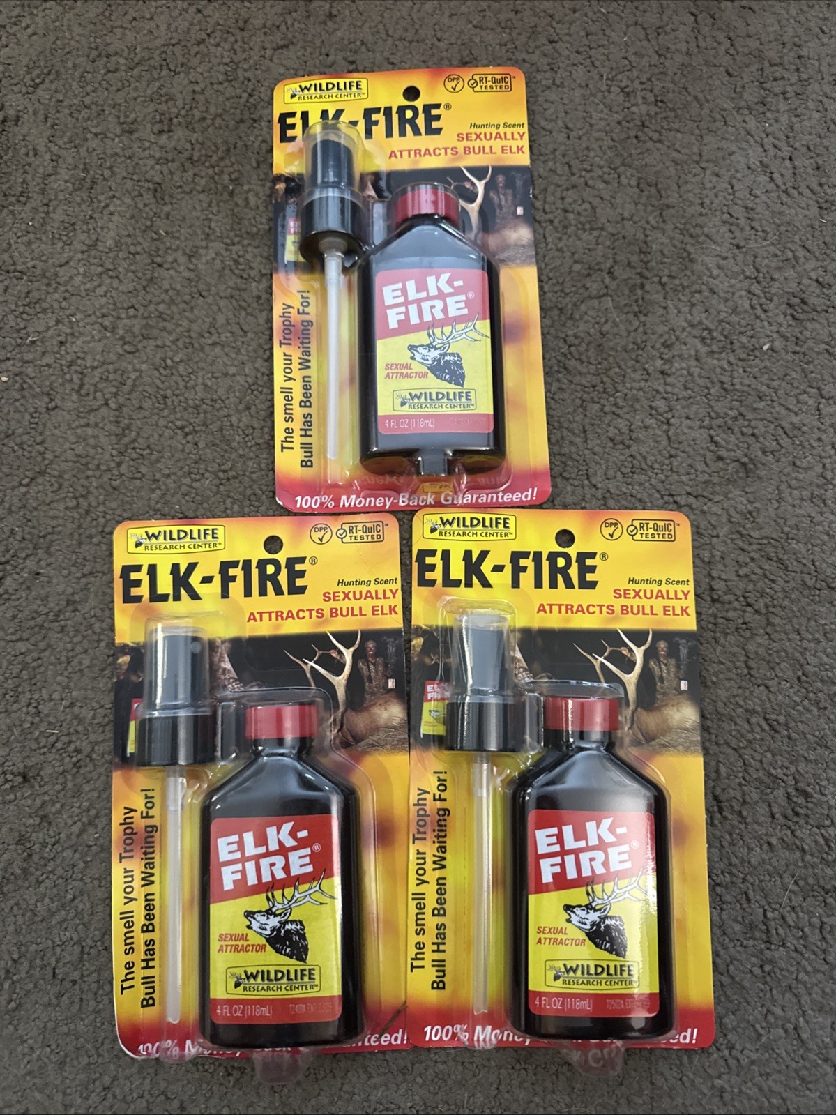 lot Of Three Elk Fire, Elk Attractant, Wildlife Research Center