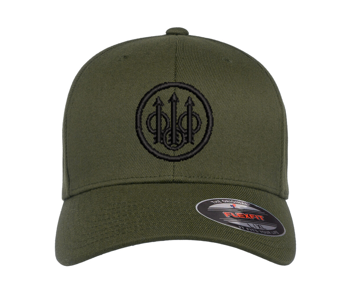Beretta Circle Logo Embroidered Flexfit Hat Flat or Curved
