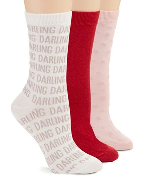 Kate Spade Women's Socks 3 Pair Socks Boxed Shimmer Socks