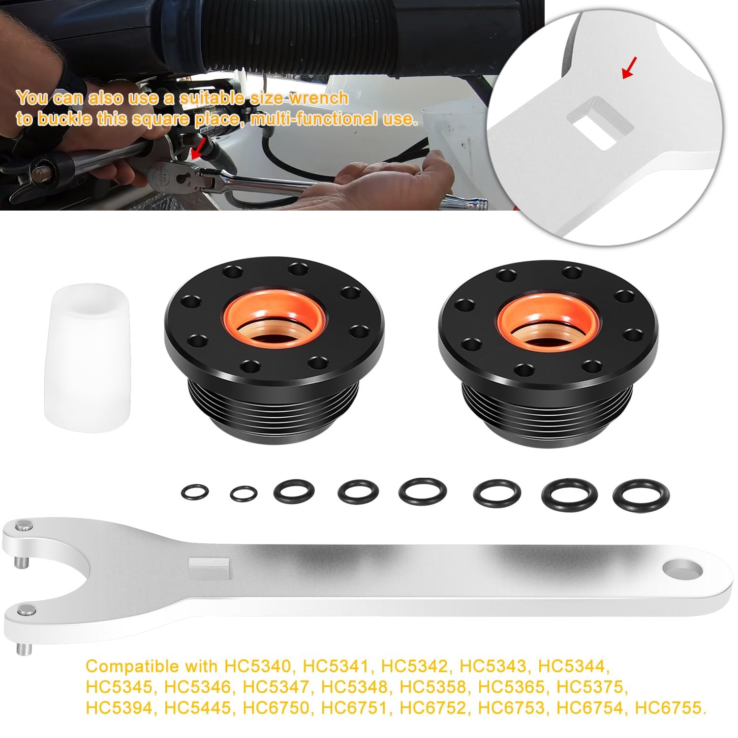 HC5345 Seal Kit for SeaStar Hydraulic Steering Cylinder - with Pin Wrench