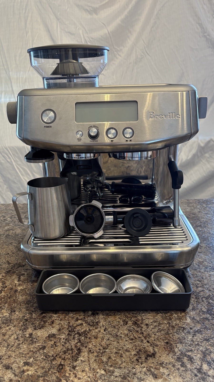 Breville BES878 Barista PRO Espresso Machine Stainless Steel Parts Only READ*