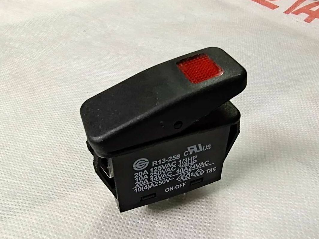 QTY:1PC SCI R13-258 10V 250V ON-OFF Red Lighted Switch 3feet