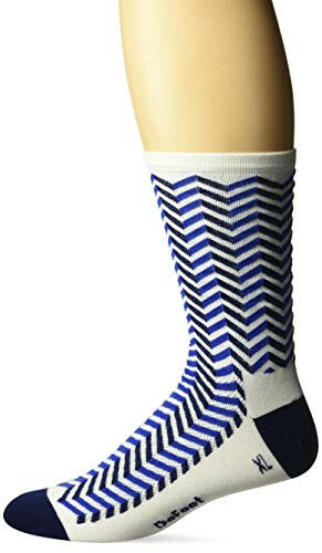 Defeet AIRTVIBEWTBL101 Aireator Barnstormer Socks, Small, White/Navy Blue