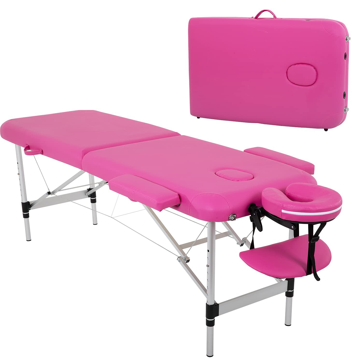 Massage Table 24" Wide Height Adjustable 23"-31.5" Portable Aluminium - Spa