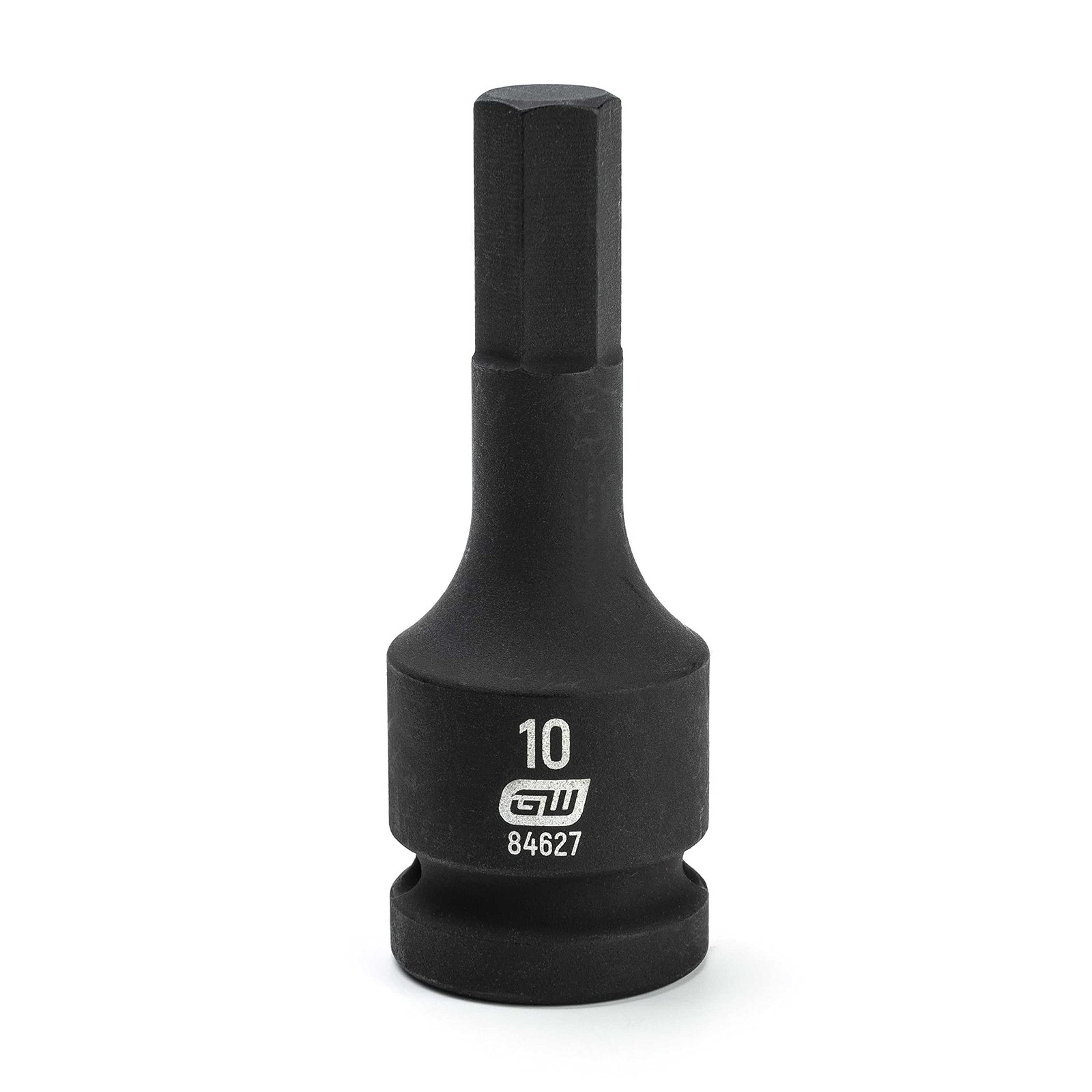 Impact Socket 1/2 Drive Hex Bit 10mm Black Model 84627 GEARWRENCH