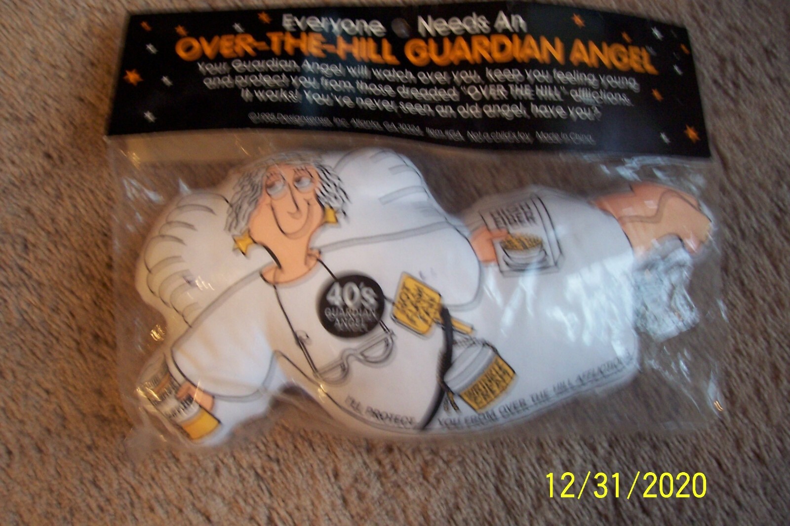 Over-The-Hill Guardian Angel Pillow - NIP