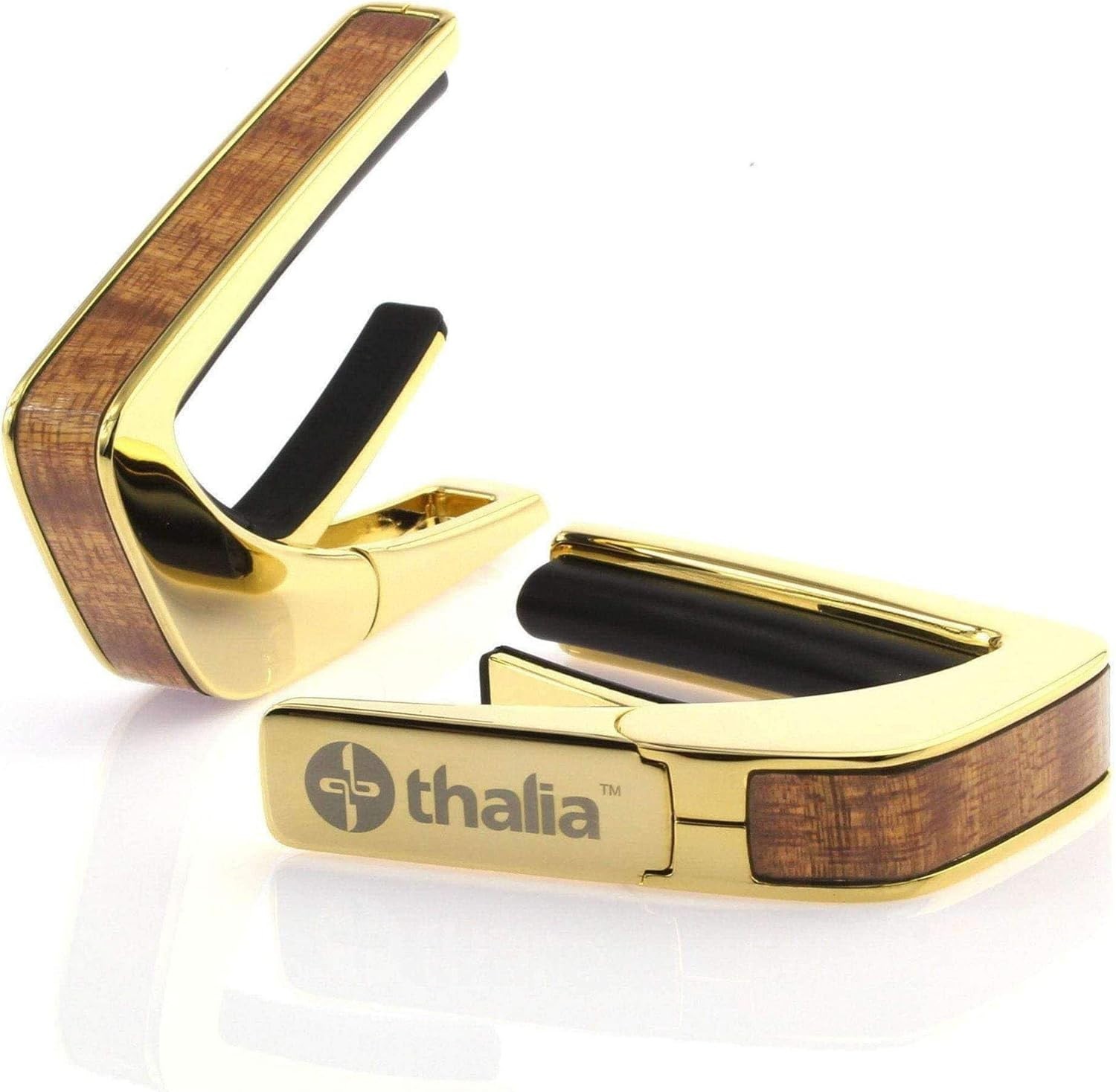 Thalia Wood Collection Guitar Capo - Sapele Inlay, 24k Gold - NEW