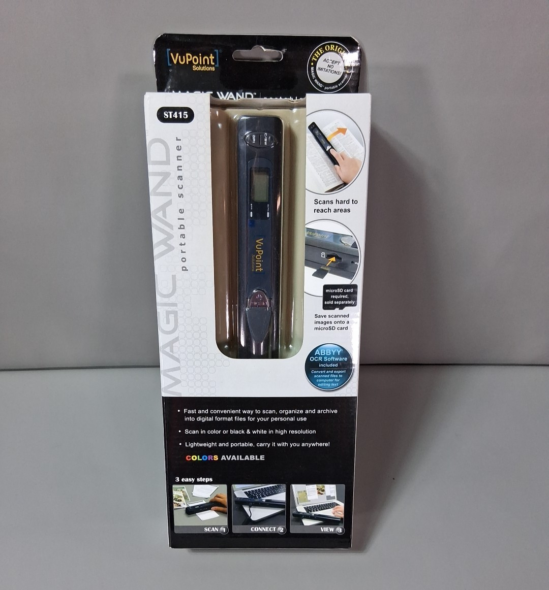 VuPoint Solutions Magic Wand Portable Scanner ST415 Handheld Document Scan NIB