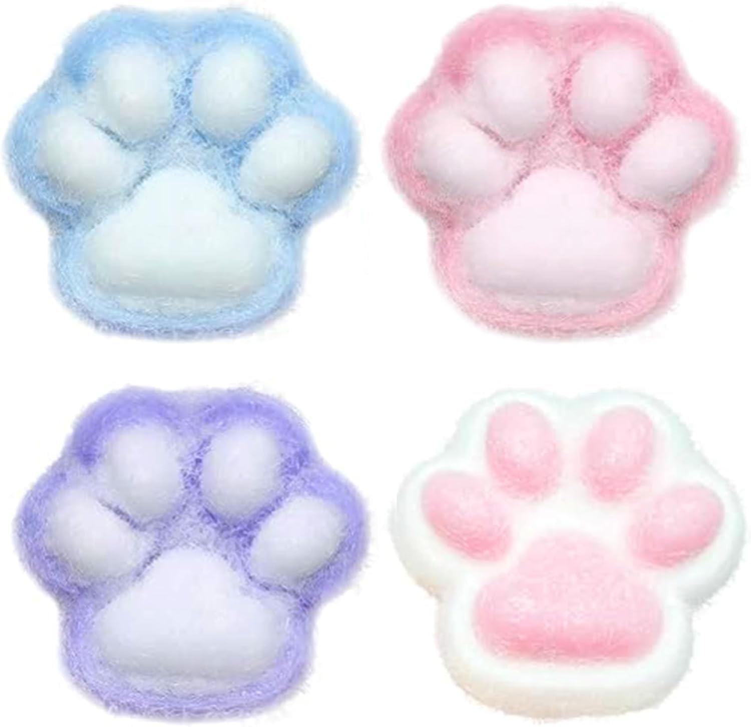 4 Pcs Taba Squishy Paw,Cute Cat Stress Relief Fidget Toys for Adults Party Favor