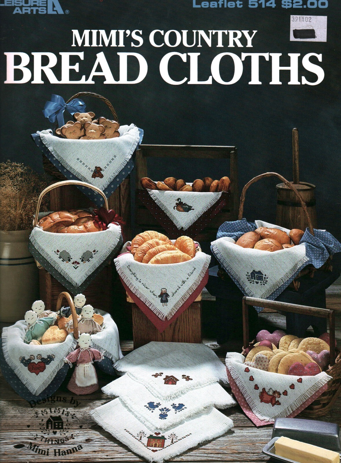 Mimi's Country Bread Cloths Cross Stitch | Leisure Arts 514