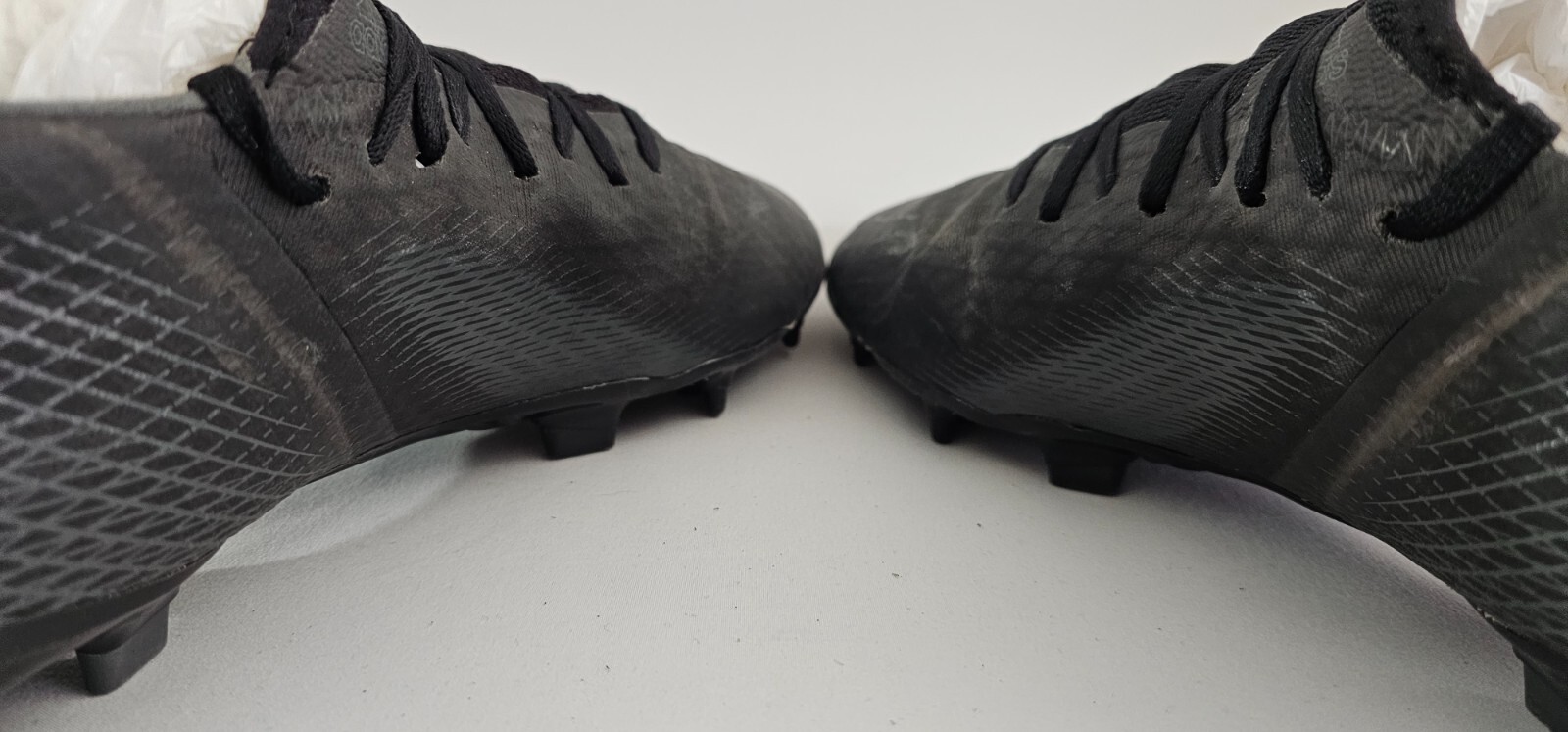 ADIDAS X GHOSTED.3 FG Soccer Cleats Mens Size 12 M BLACK-GREY