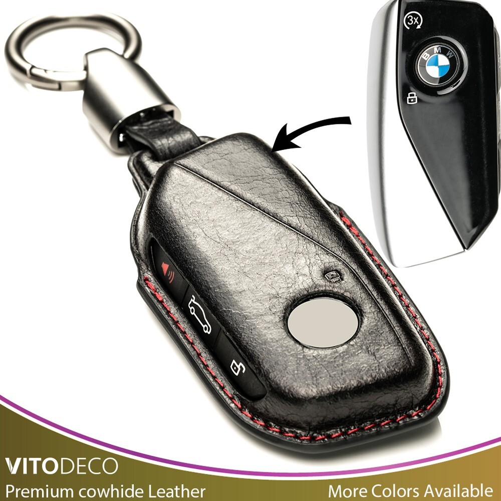 Vitodeco Superior 3D Leather Key Fob Case for BMW X3,X5,X6,X7,X1,3,7 Series