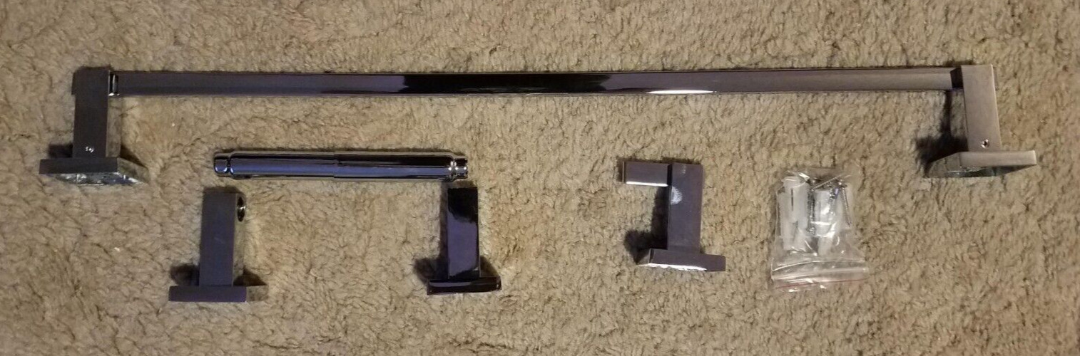 HomeSelects 3 Piece Chrome Bath Set Model #1770