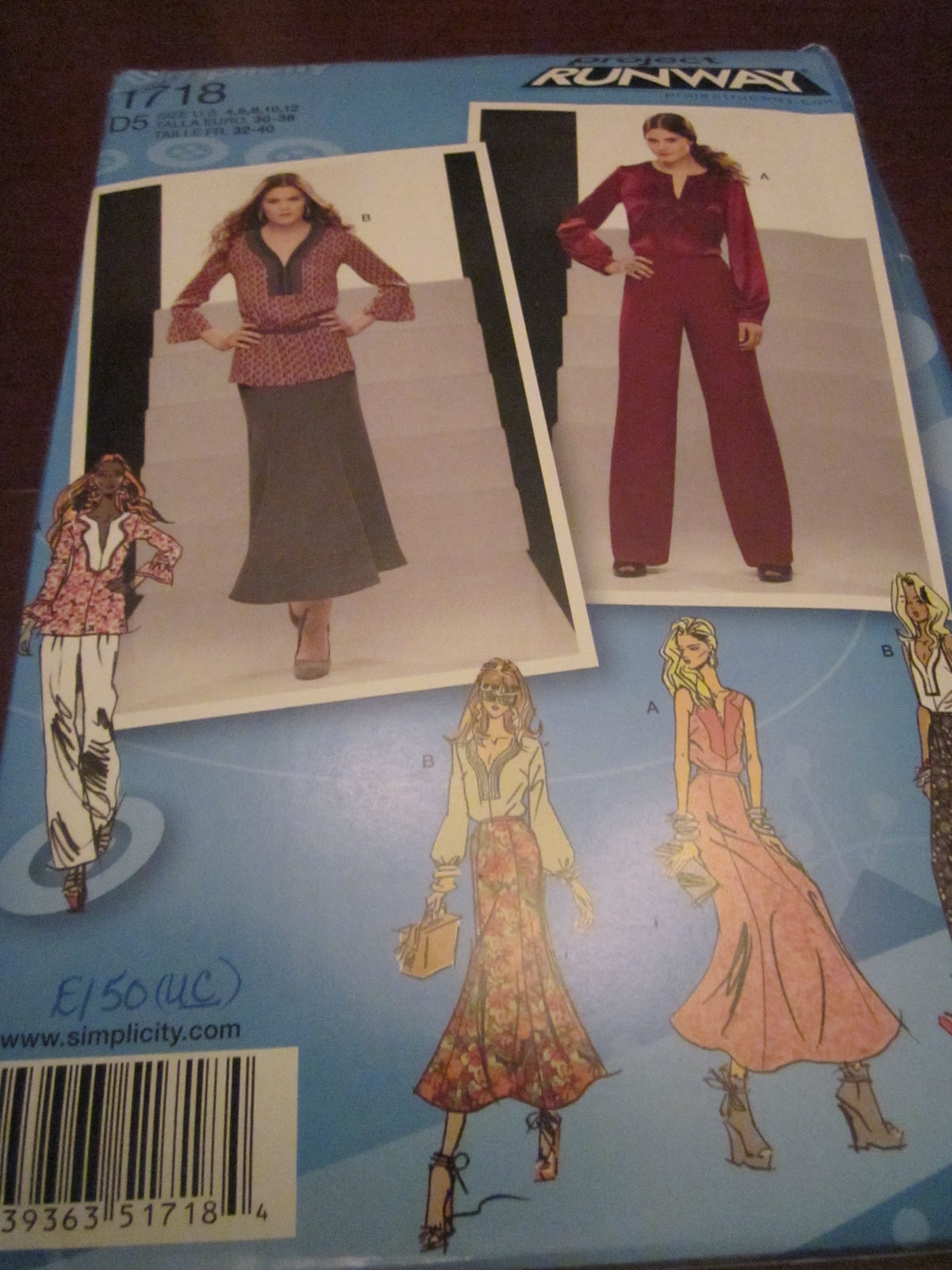 SIMPLICITY 1718 MISSES' TUNIC SKIRT FLARED GORES Sewing Pattern SZS 4-12 UNCUT!!