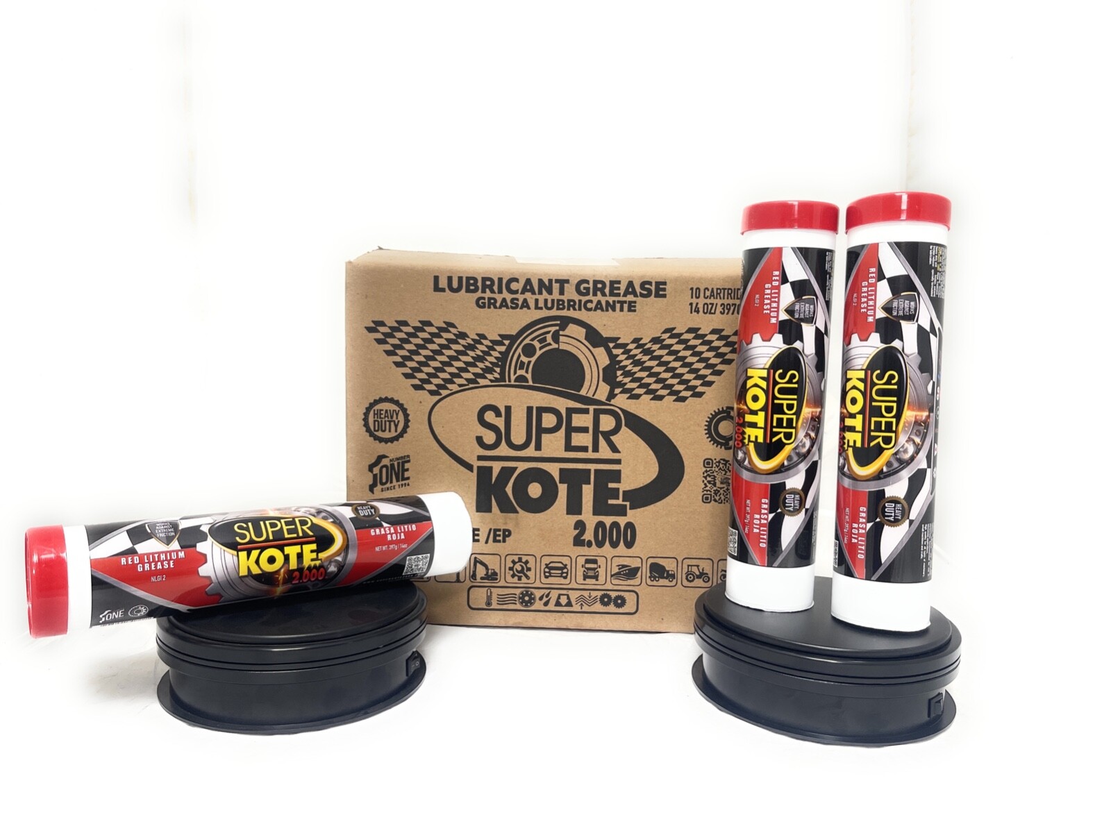 Lithium Grease Red n Tacky EP Cartridge Superkote 2000 / 14 oz. 10 Pack.